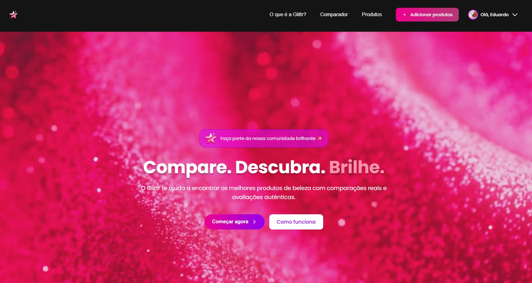 Glittr | Comparador de produtos